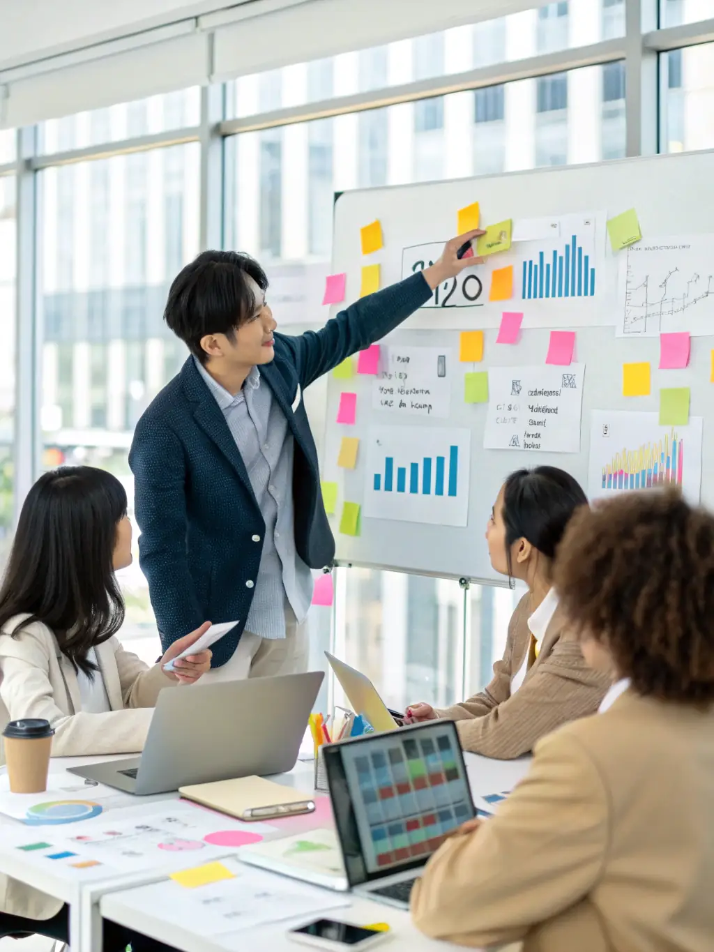 A consultant working with a small business team to implement a data analytics solution, focusing on user training and adoption.